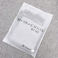 Personnalisez votre propre logo pochettes recyclées vêtements givrés fermeture éclair d'expédition fermeture éclair sac d'emballage de vêtements sacs en plastique fermeture éclair poly