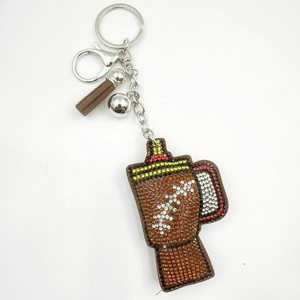 Nouvel Arrivage Pendentif de Sac en Strass Colorés, Accessoire de Mode pour Sac, Porte-clés et Breloque de Sac à Pompon Thème Sportif (Baseball, Football) - Product Image 2