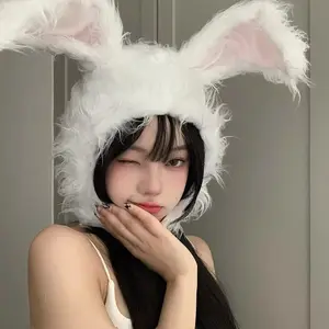 Hot Bán Tik Tok Phụ Nữ Cô Gái Hình Ảnh Đạo Cụ Trang Trí Hat Đảng Vui Rabbit Bunny Tai Hat Lông Trượt Tuyết Mặt Nạ Với Tai Dài