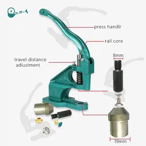 New Wholesale Metal Eyelet Machine For DIY Leather Hand Press Manual Eyelet Tools Hand Press Button Machine
