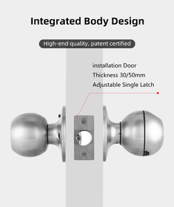 Modern Stainless Steel Privacy <strong>Door</strong> <strong>Knob</strong> KEYLESS Touch Control Interior <strong>Door</strong> Lock Ambidextrous Right/Left Side Home Office Satin - Product Image 4