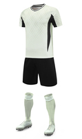 Seragam Sepak Bola Unisex Remaja Set Jersey Latihan dengan Celana Pendek Bahan Polyester Bernapas Logo Kustom Pakaian Tim Grosir