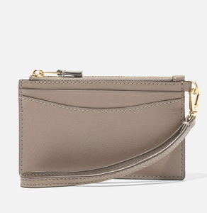 Portefeuille personnalisé avec logo d'usine en gros, portefeuille en cuir végétalien tendance pour femmes, porte-cartes avec fermeture éclair, clip pour cartes de crédit - Product Image 3