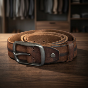 Cinturón de Cuero 100% Vacuno para Hombre, Estilo Vintage, Hebilla de Acero Rectangular, Resistente, Duradero e Impermeable, Gran Venta - Product Image 4