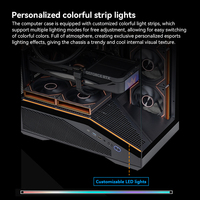 Zeromaster Gaming PC Case Mid Tower ATX Computer Case Tempered Glass High Airflow RGB Chassis OEM