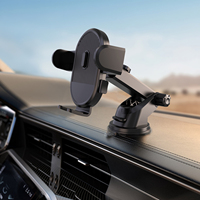 Support de téléphone de voiture rotatif à 360° avec ventouse pour pare-brise, support de navigation extensible et crochet flexible pour grille d'aération