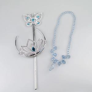 सिंड्रेला ड्रेस आकर्षण लड़कियों के गहने बच्चों का ताज और जादू की वेनिट ब्रेसलेट ईयररिंग्स जन्मदिन के लिए पंखों की पोशाक - Product Image 4