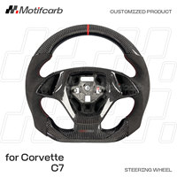 Volant en fibre de carbone avec affichage LED personnalisé du régime moteur pour Chevrolet Camaro pour Corvette C7 Z06 ZR1 Stingray Z51 Coupé 2013-2019