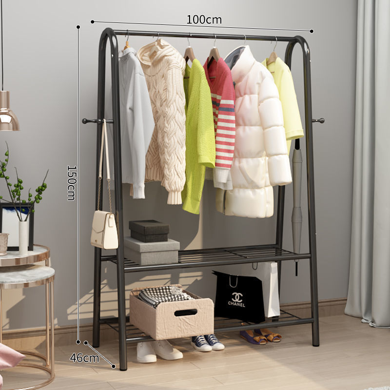 100 cm - Negro [Gancho para ropa de doble malla]