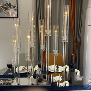 Porte-bougie en métal de qualité supérieure pour décoration de centre de table de mariage - Product Image 1