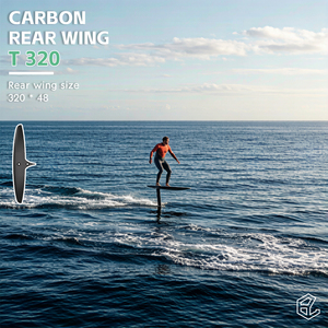 Estabilizador Trasero de Surf Foil 2026 Premium T320 Carbon Axis, Estabilidad en Curvas, Deslizamiento Suave, Aletas Delanteras Más Grandes, para Surfistas Avanzados - Product Image 1