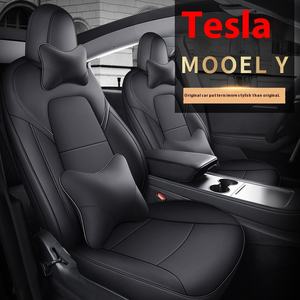 Housse de siège de <span class=keywords><strong>voiture</strong></span> en cuir nappa adaptée à la housse de siège Tesla Model 3Y et au coussin de siège General Motors - Product Image 3