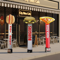 Nouveau design de tube gonflable lumineux LED pour pizza, hot-dog et hamburger, idéal pour la publicité