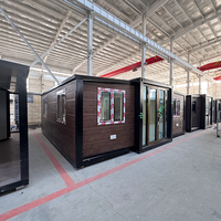 Casa Contenedor Móvil de Lujo Prefabricada de 40 y 20 Pies, de Rápida Construcción, Expandible, con Panel Sándwich de Acero Ligero