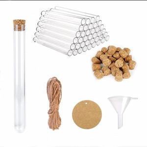 Glass Test Tube Bottles 16X160 With Corks For <b>Candy</b> Packaging - Product Image 1