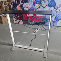 Comptoir promotionnel portable avec table modulaire extensible et panneau LED en tissu SEG