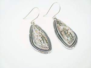 ต่างหูเงินแท้ 925 ทำมือ ประดับด้วยพลอยแจสเปอร์หลากสีจากธรรมชาติ ดีไซน์เก๋ไก๋สำหรับผู้หญิง - Product Image 3