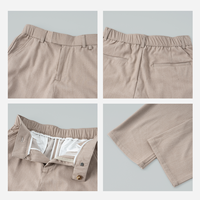 Pantalon décontracté pour homme, coupe ample et droite, taille semi-élastique, pantalon de loisirs et de travail