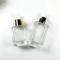 Nouvelles bouteilles compte-gouttes en verre transparent de 30 ml pour huiles essentielles cosmétiques et soins de la peau