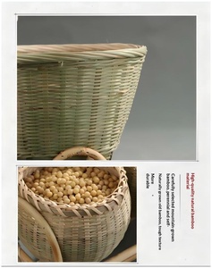 Handmade Rustic Bamboo Woven <strong>Small</strong> <strong>Storage</strong> <strong>Basket</strong>-Eco-Friendly Multi-Purpose Home Decor for Fruits Wine &amp; Miscellaneous Items - Product Image 3