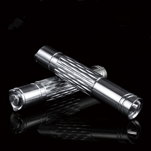 USB Rechargeable Mini Titanium Flashlight EDC Titan Made LED Torch Portable Outdoor Camping Light Hiking Riding Led Pocket Lamp