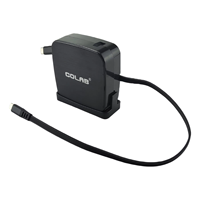 DYH-1707 Nuevo Diseño Mini Enrollador de Cable Retráctil con Retorno Automático Negro 1.2M Cable de Datos USB Tipo-C con Bloqueo Automático para Consumidor
