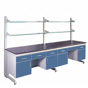 Table moderne robuste et fonctionnelle organisée <span class=keywords><strong>de</strong></span> laboratoire en métal avec étagères en verre pour la <span class=keywords><strong>recherche</strong></span> <span class=keywords><strong>scientifique</strong></span> et l'éducation - Product Image 1