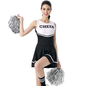 Uniforme professionnel de Cheer Leader de haute qualité en polyester spandex personnalisable imprimé OEM avec technique de strass - Product Image 1