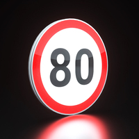 Nouveau design de plaque de signalisation LED en aluminium lumineuse active personnalisée