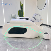 Chaise de lavage de salon de coiffure électrique réglable Barbershop Headspa Shampoing Bed