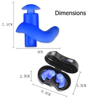 De natation ensemble dans Bouchons d'oreille avec noir boîte d'emballage élégant silicone protection auditive Bouchons d'oreille avec gauche et droite conception
