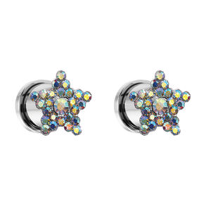 Echte Spirale Golden <span class=keywords><strong>Star</strong></span> Ohrring lehre 316L Edelstahl Ohrring Taper Piercing Ohr stecker - Product Image 5