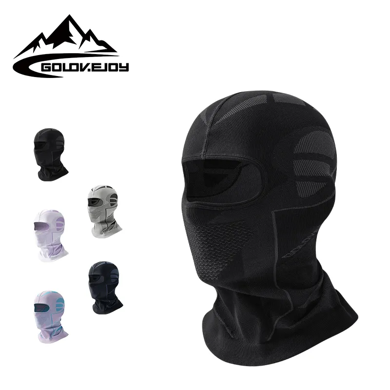 DTJ48 Vente en gros 1 trou masque de ski complet cagoule d'hiver masque de ski noir un trou bandana chaud masque complet pour homme