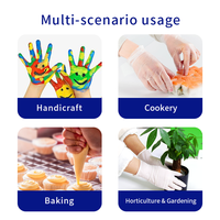 Gants jetables en nitrile poudre bleue sans latex 3.5g pour la transformation des aliments cuisson cuisson services hôteliers gants en gros