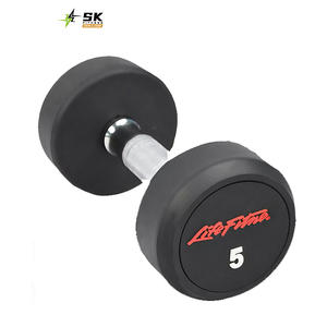 SK sıcak satış kauçuk kaplı yuvarlak Dumbbells 2.5kg-50kg dayanıklı çelik ağırlık dambıl ticari spor salonu ve ev egzersiz için Set - Product Image 3