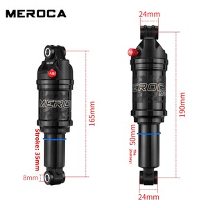Amortiguador Trasero <span class=keywords><strong>para</strong></span> <span class=keywords><strong>Bicicleta</strong></span> Meroca MR2 165/190mm con Presión <span class=keywords><strong>de</strong></span> <span class=keywords><strong>Aire</strong></span> Ajustable, Mayor Comodidad y Estabilidad <span class=keywords><strong>para</strong></span> Bicicletas <span class=keywords><strong>de</strong></span> Montaña, <span class=keywords><strong>de</strong></span> CN - Product Image 4