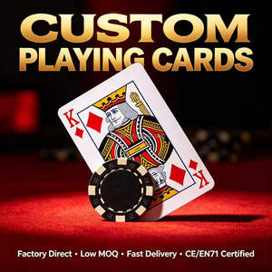 Cartes <span class=keywords><strong>à</strong></span> jouer classiques personnalisées, cartes de style casino imprimées sur mesure - Product Image 1