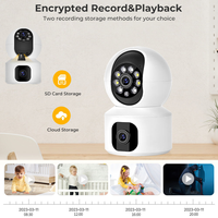 Caméra de sécurité domestique intelligente IP HD 1080P CWISION, moniteur pour bébé, WIFI sans fil, caméra de surveillance intérieure à double objectif avec vision nocturne