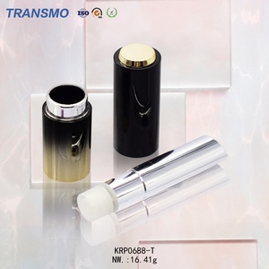 Tube de rouge à lèvres doré remplaçable, contenants personnalisés pour gloss et baume à lèvres, tube de rouge à lèvres rechargeable doré dégradé - Product Image 1