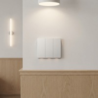 Interrupteur mural intelligent Zigbee Wi-Fi à bouton-poussoir 3 gangs, compatible Alexa Google Home, max 240V 16A, en verre, Smart Life