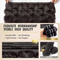 Cheveux Humains Ondulés Body Wave 16A, Lots de Cheveux Vierges Brésiliens Soyeux et Doux, Tissage Épais 24-28 Pouces, Noir Naturel, Chine, 11,99 Ounces