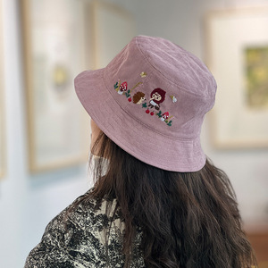 Personalizado Diy bordado hecho a mano patrón cubo sombrero <span class=keywords><strong>pescador</strong></span> sombrero deportivo Casual dibujos animados Floral sombrero - Product Image 2