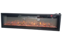 42 "50" 60 "72" 12 Couleurs Réaliste Flamme Décorative Cheminée Électrique Insert Chauffage 750w/1500w Mur Monté Bûches Télécommande