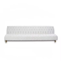 Canapé en cuir minimaliste de style moderne du milieu du siècle, style vintage, rembourrage en éponge durable, multi-places, meubles de salon, personnalisable