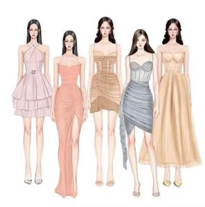 Y2K服装定制设计师女装高档马克西连衣裙ODM/来样定做品牌标志小订单甜美风格实心图案中国制造 - Product Image 1