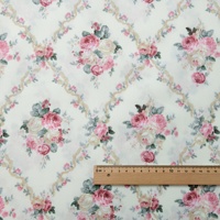 Tissu sergé en pur coton de 160 cm, motifs floraux champêtres, résistant à l'abrasion, épais, pour vêtements de garçons et literie