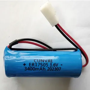 התאמה אישית ER17505 חכם מים גז מד סוללה 3.6v ליתיום BatteriesTracking מכשיר 17505H עם 2510 (5051) מחבר