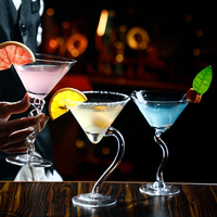 Verres à Cocktail de Mode Transparents, Gobelets Margarita et Verres à Vin de Haute Qualité pour la Boisson - Vente en Gros