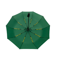 Parapluie coupe-vent 23 pouces entièrement automatique à 10 baleines, pliable en 3 sections, en pongee 190T, ouverture et fermeture automatiques, personnalisable avec logo, pour adultes - Offre Spéciale