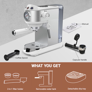 Máquina de Café Espresso Comercial 2 en 1 Profesional de Alemania, Espumador de Leche Italiano para Cappuccino, para Uso en Hoteles - Product Image 5